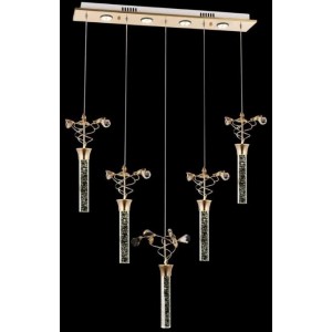 METAL LED and BUBBLE GLASS CHANDELIER 70 x 13 CM LOAD: 100 CM